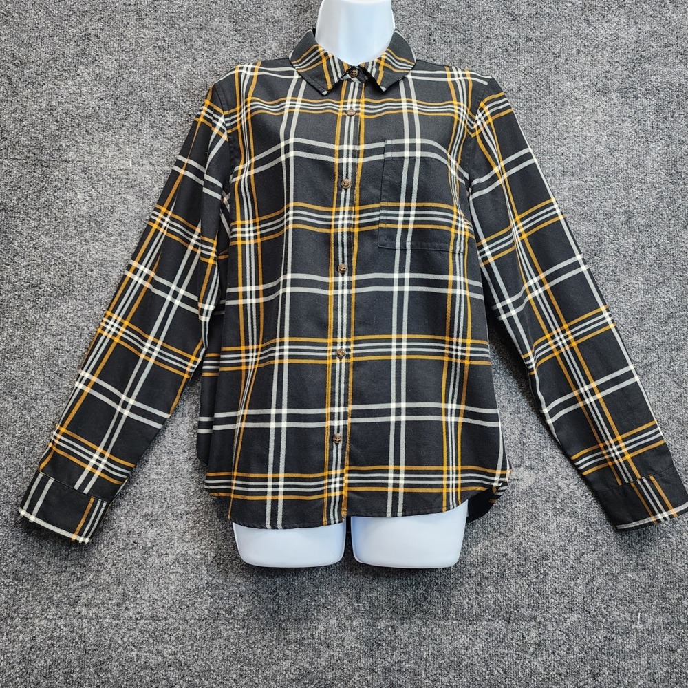 L.L.Bean Womens Plaid Flannel Tencel Cotton Outdoorsy Preppy Cabin Shirt Medium